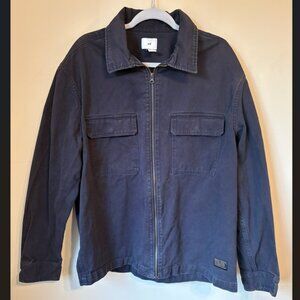 H&M Navy Blue Zip-Up Utility Jacket Men's Size XL